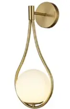 Bezpieczne zakupy | Lampa ścienna DROP biało złota 45 cm Step into Design ST-F079