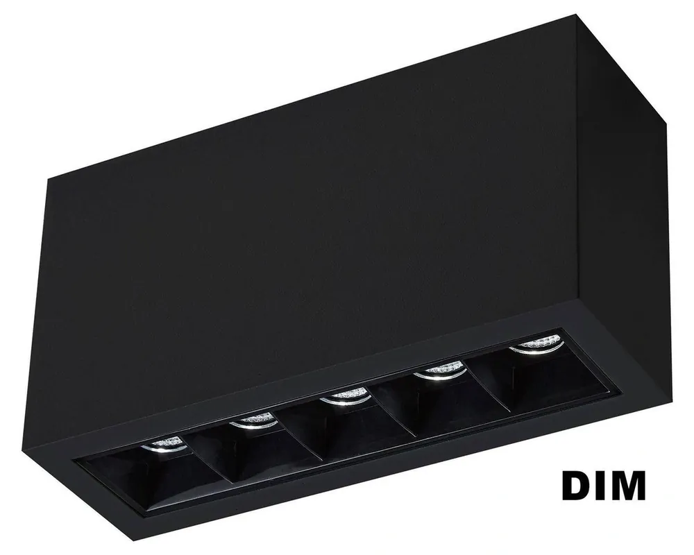 Supercena - Mistic Lighting plafon techniczny LED Icon 5x(2W 230lm 4000K) 10W 1150lm 48° DIM (ściemnialny) czarny MSTC-05411251