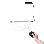 Sprawdzony produkt - Lampa wisząca GALAKSE 84 cm czarna LED 2700-6500K TH.279 Thoro