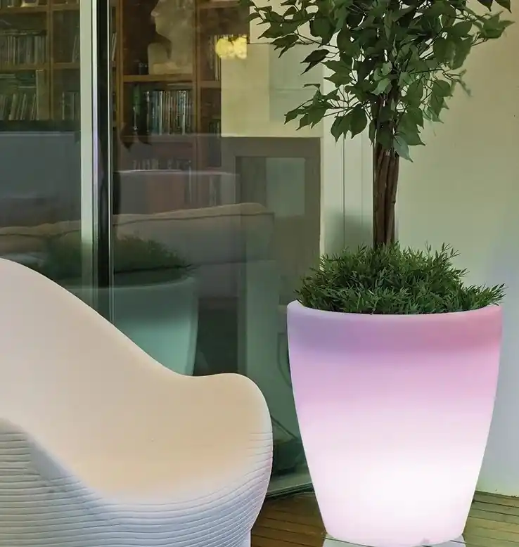 NEW GARDEN donica VIOLETA 55 SOLAR & BATTERY biała | Zamów dziś