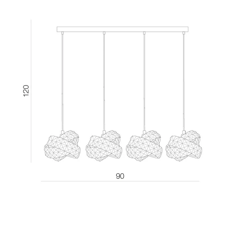 AZZARDO AZ2105 Lampa wisząca BARI 4 - Oferta
