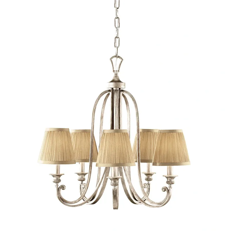 Nowość w ofercie | Żyrandol Abbey Piaskowo-srebrne FE-ABBEY5 Elstead Lighting