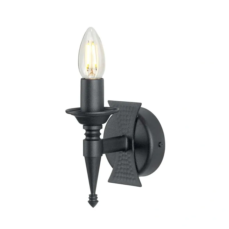 Taniej | Kinkiet Saxon Czarny Czarne SAX1-BLK Elstead Lighting
