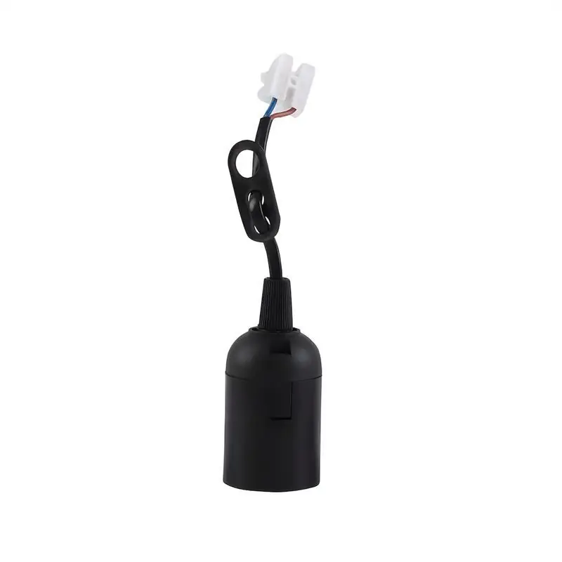 Kup online | Oprawka budowlana E27 czarna + przewód 12cm + kostka