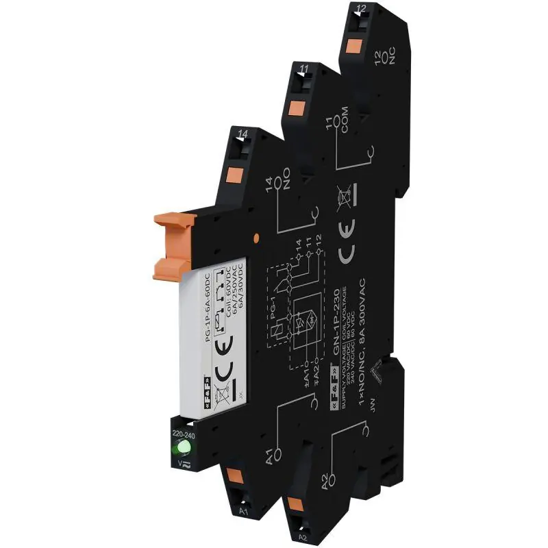 Zestaw - Przekaźnik interfejsowy z gniazdem 1P 6A 230V 1/3S - Nowość