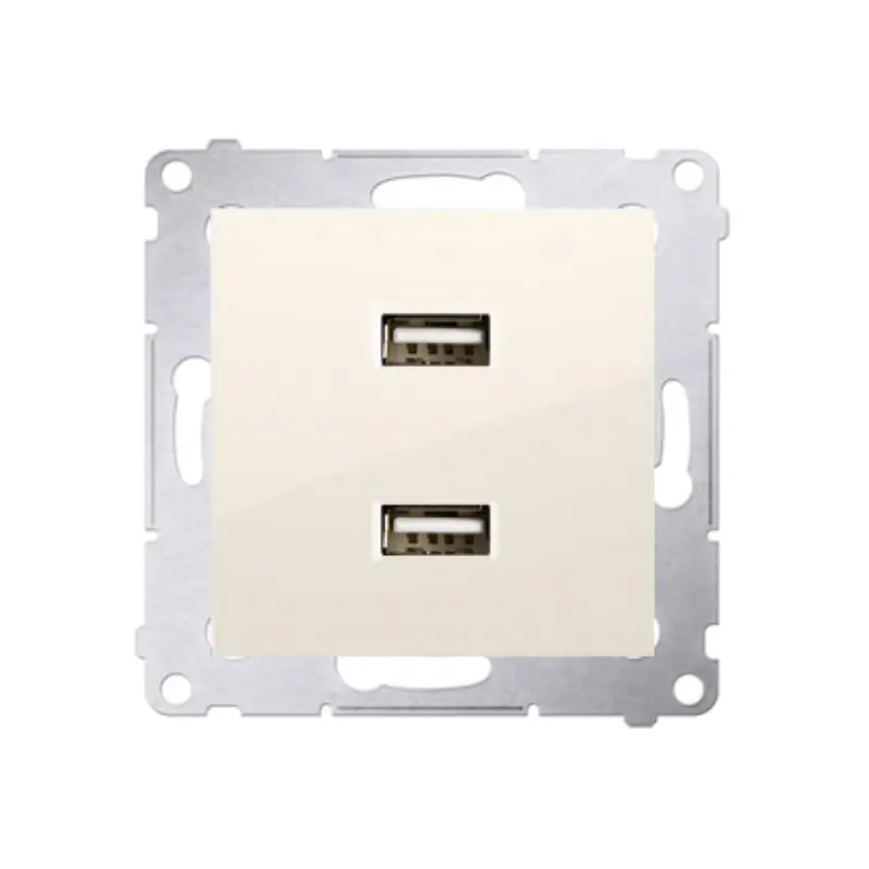 Simon 54 Premium kremowy - ładowarka USB podwójna DC2USB.01/41 - Taniej