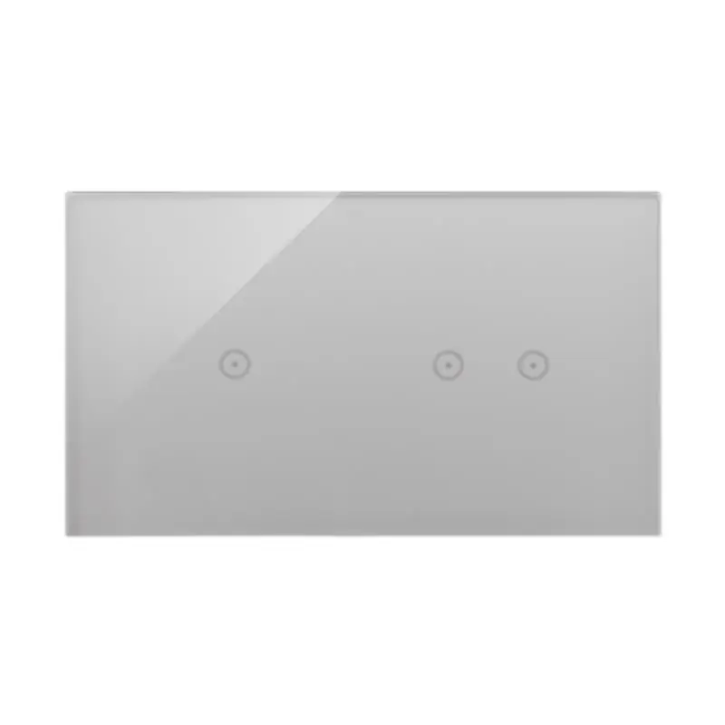 Produkt premium | Simon 54 Touch - Panel dotykowy 2 moduły 1 pole dotykowe, 2 pola dotykowe poziome, srebrna mgła