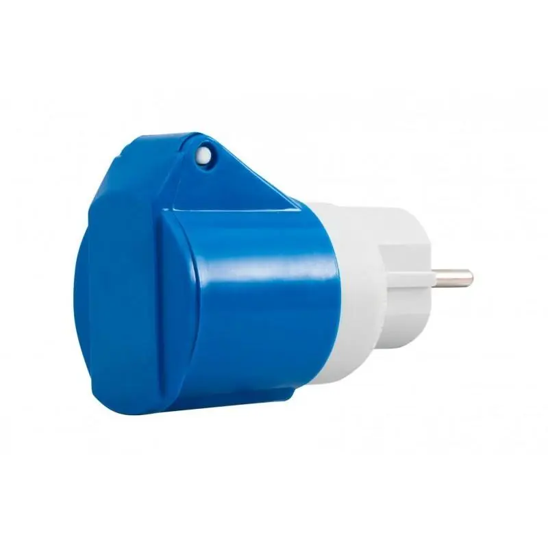 Adapter kempingowy - wtyk 230V Uni-schuko, gniazdo 16A 3p IP44 - Prosto od producenta