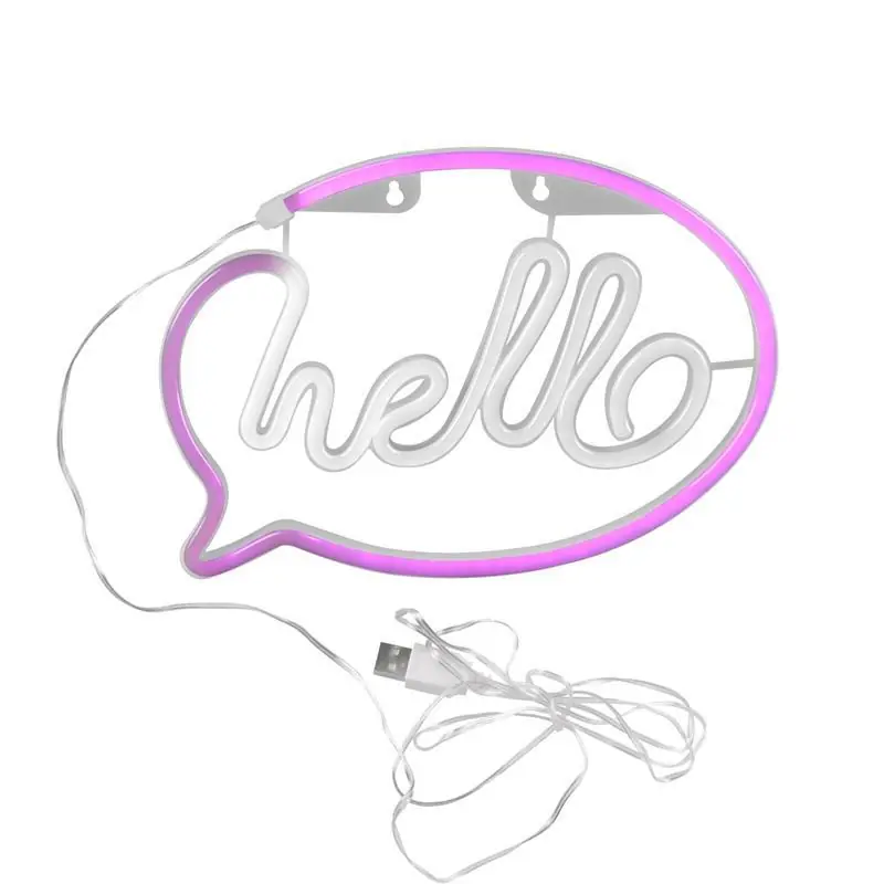 Lampka dekoracyjna - NEON HELLO USB A + zasilanie bateryjne 327147 | Cena fabryczna