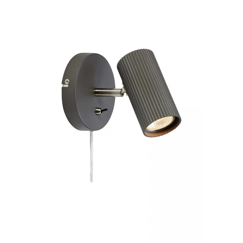 Ekstra rabat | COSTILLA Wall 1L Dark Grey/Satin Nickel Markslojd Satyna nikiel / szary