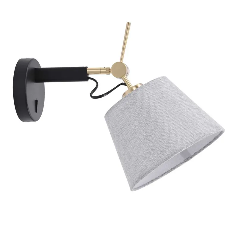 Zyta wall XS złota lampa ścienna Azzardo Czarny / złoty / szary | Nowość w sprzedaży