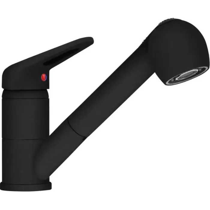 Jeszcze taniej | Prince ii pull-out spray bateria kuchenna czarny mat 115.0659.840