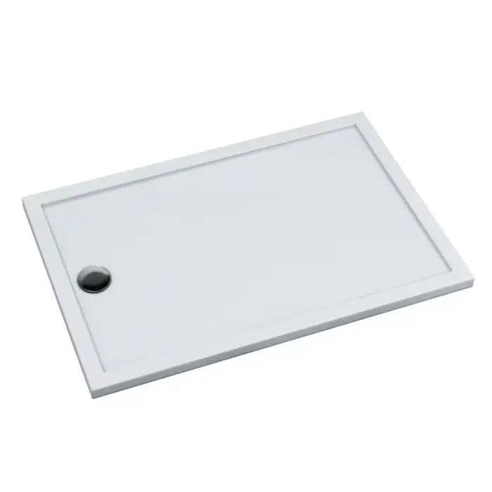 Brodzik akrylowy sharper 80x110x4,5 cm, prostokątny z odpływem na krótszym boku 3S.S2P-80110 | Produkt wysokiej jakości