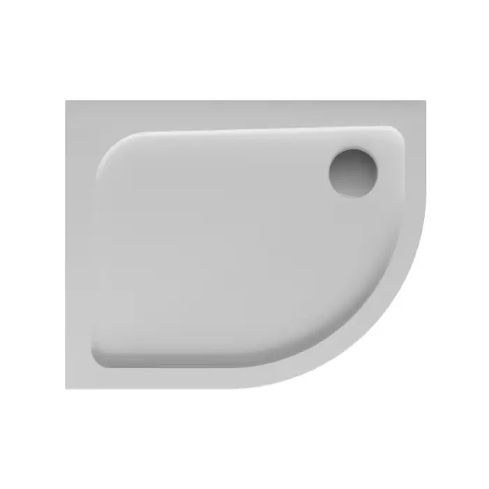 Brodzik kompaktowy półokrągły asymetryczny oris 100 cm x 80 cm / lewa 00067 | Nowość w sklepie