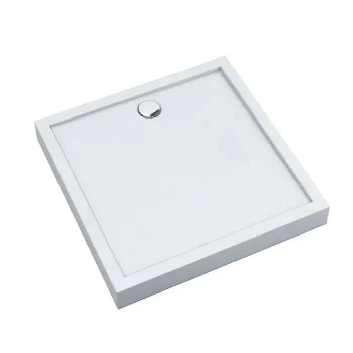 Brodzik akrylowy zintegrowany z nośnikiem stabilsound plus® oraz obudową akrylową przeciągniętą do podłogi cameron 100x100x12 cm, kwadratowy 3ST.C2K-100100 | Nowa pozycja w ofercie
