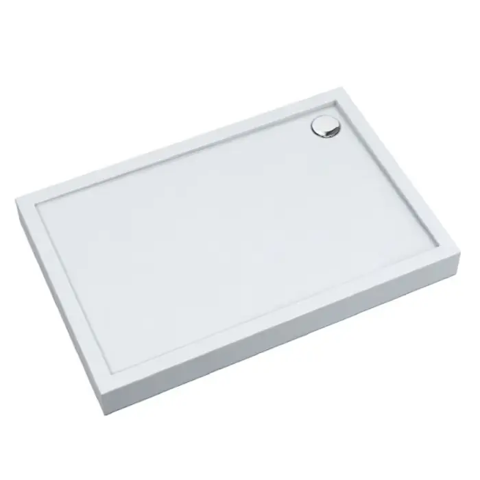 Brodzik akrylowy zintegrowany z nośnikiem stabilsound plus® oraz obudową akrylową przeciągniętą do podłogi cameron 70x160x12 cm, prostokątny z odpływem w narożniku 3ST.C1P-70160 | Do wyczerpania zapasów