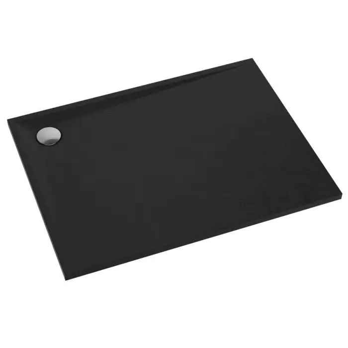 Wyprzedaż zapasów - Brodziki etrusco black stone 70x80x3 cm 3.468/C/ST
