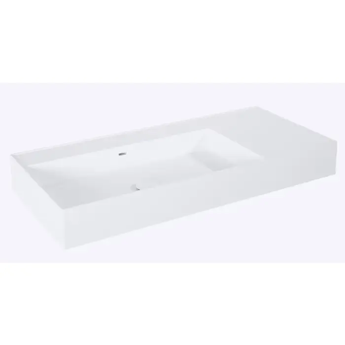 Umywalka level 100 lewa ścienna, solid-surface white matt RE041461185290 - Tylko dziś
