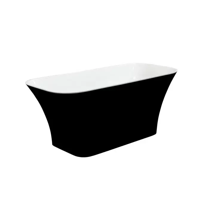 Assos black&white wanna wolnostojąca / klik-klak biały czyszczony od góry 160 x 70 WMD-160-AWW | Jakość premium