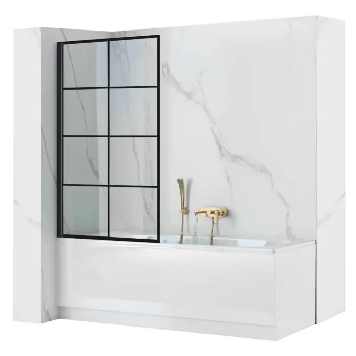 Lagos-1 70 parawan wannowy ruchomy 70x140 black REA-K4569 - Mega okazja