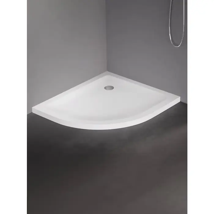 Bestseller - Brodzik mild lewy akrylowy półokrągły 80x90x4,5 biały B-0684