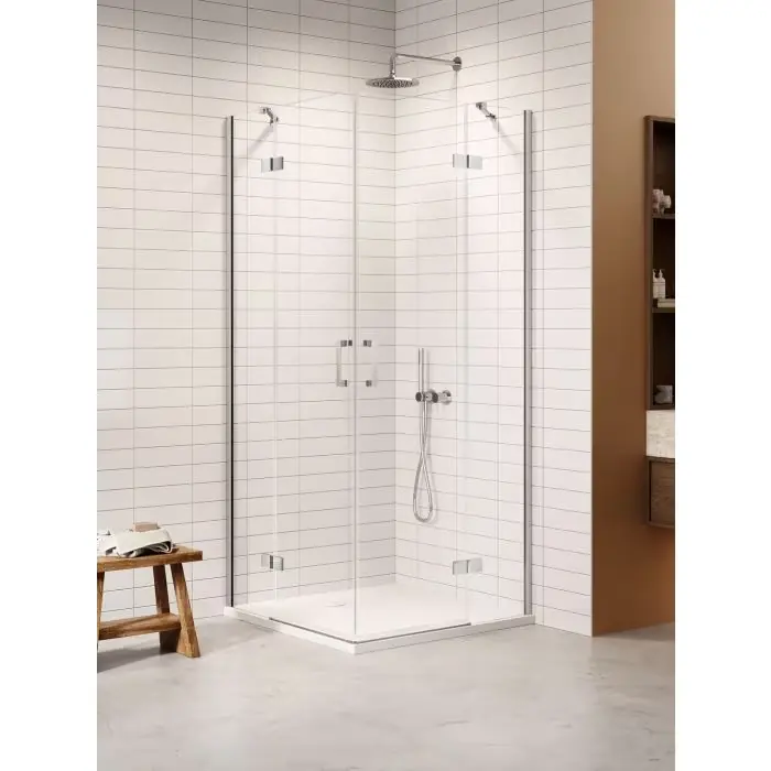 Prosto z fabryki - Nz2 kabina nesta chrom 2d prostokątna 80x120x200 czyste 6mm active shield 2.0 K-3660