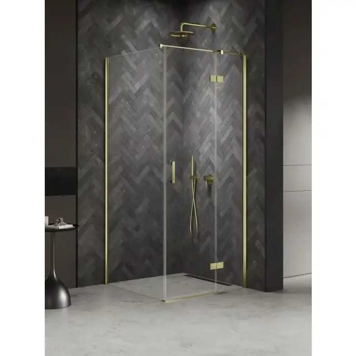 Kabina nesta light gold 1d prostokątna l 120x100x200 czyste 6mm active shield 2.0 K-4517 | Produkt ceniony przez klientów