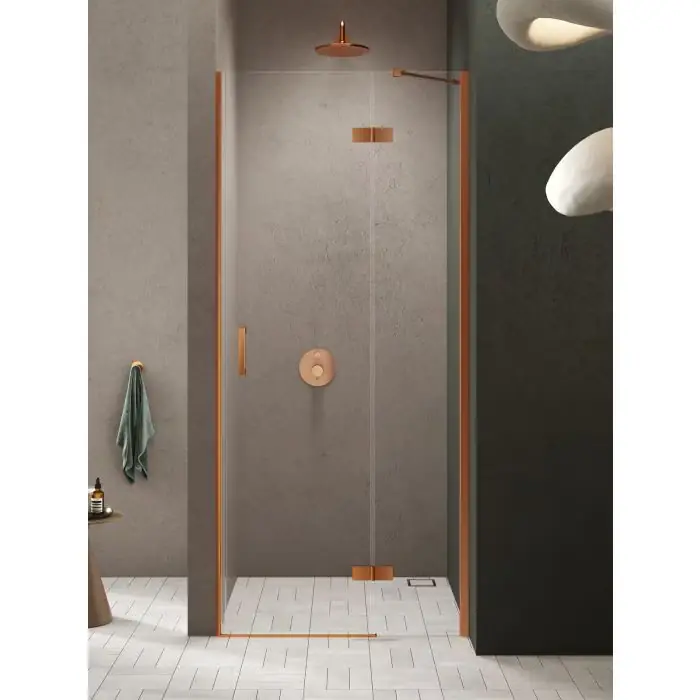 Drzwi wnękowe nesta copper brushed 1d l 80x200 czyste 6mm active shield 2.0 D-0917A - Oszczędź teraz
