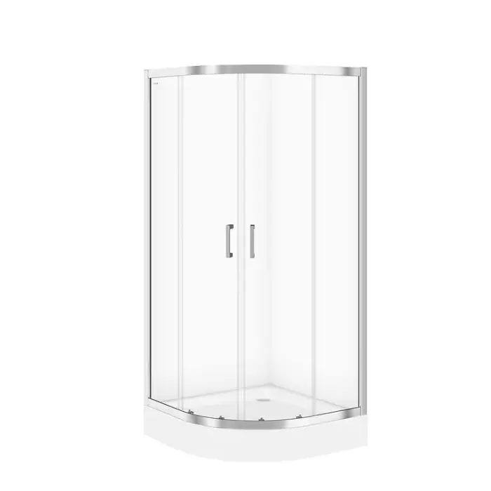 Basic kabina półokrągła 90x185 szkło transp. + brodzik tako 90x16 S601-118 | Bezpośrednio z fabryki