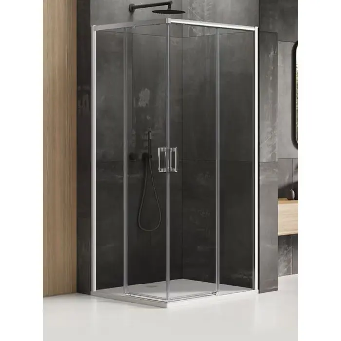 Bestseller - Kabina prysznicowa prime 2d prostokątna 100x80x200 szkło czyste 6mm active shield 2.0 D-0298A/D-0295A