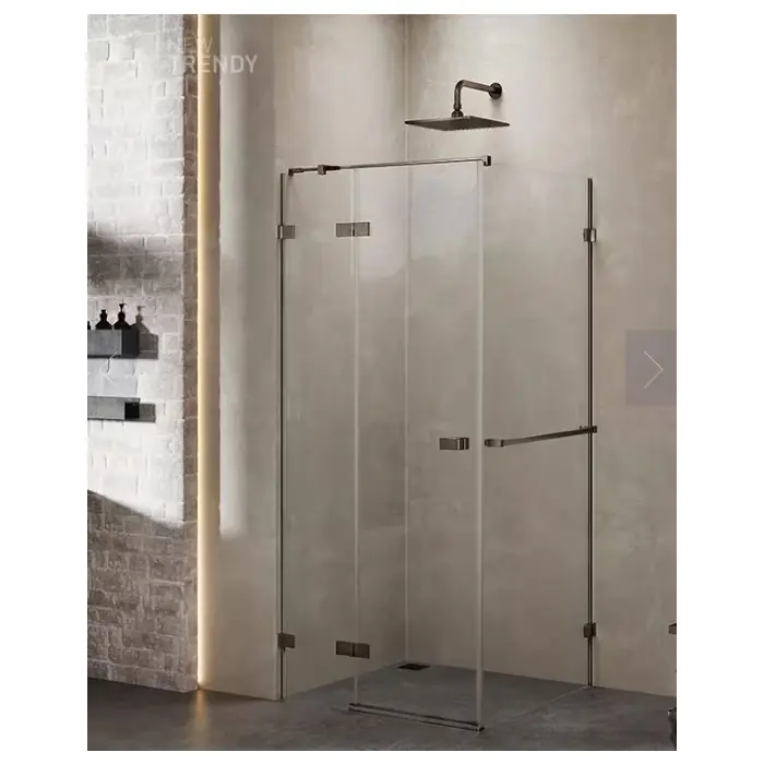 Top produkt - Nz4 kabina prysznicowa avexa gunmetal brushed 1d prostokątna p 90x120x200 szkło czyste 6mm active shield 2.0 wieszak EXK-3299