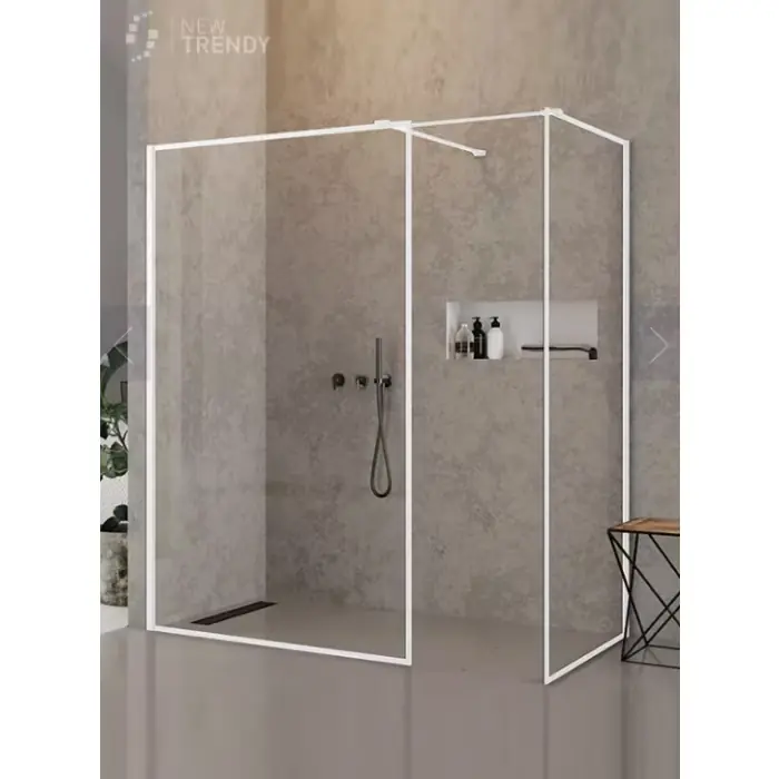 Niska cena - Nz6 kabina new modus white walk-in u 120x90x200 szkło czyste 8mm active shield 2.0 - wzór ramka EXK-2316