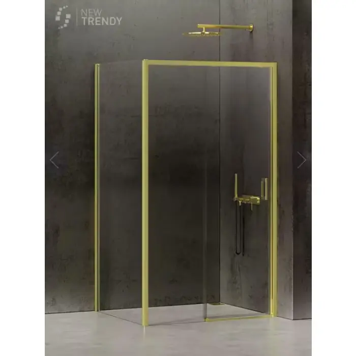 Bardzo popularny produkt - Nz4 kabina prysznicowa prime light gold 1d prostokątna p 140x100x200 szkło czyste 6mm active shield 2.0 K-1483