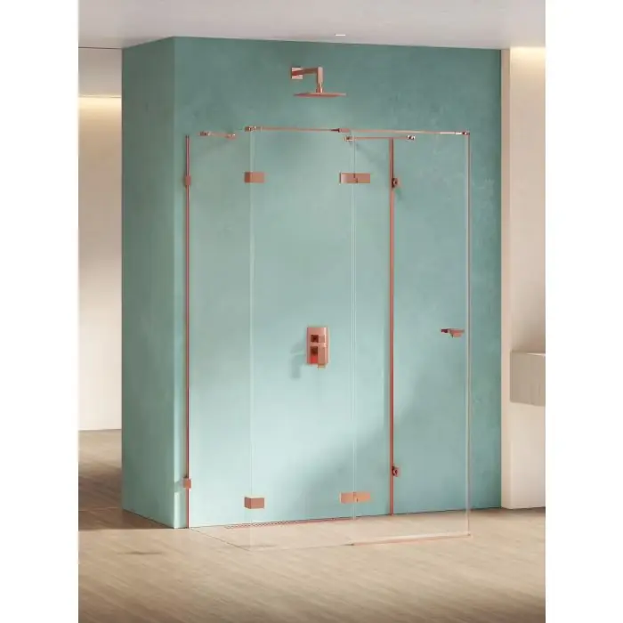 Zostało tylko kilka sztuk | Kabina prysznicowa eventa copper shine 1d kwadratowa przyścienna p 80x80x200 szkło czyste 8mm active shield 2.0 EXK-6474
