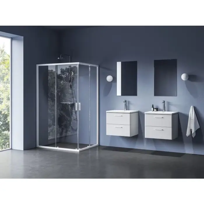 Bardzo popularny produkt | Drzwi do kabiny prysznicowej blix ii nblrv2k 80cm (1/2 kabiny prysznicowej)biały mat, szkło transparent. 1XM40E00Z1