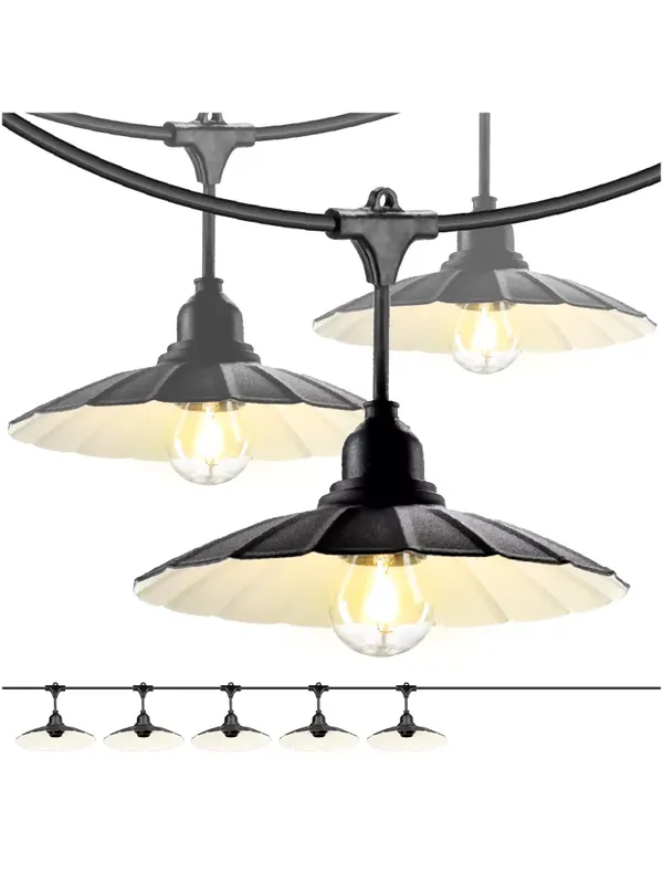 Cena obniżona - Girlanda ogrodowa Zestaw CRETE 5m + kabel 10m + 5x klosz M1 005134