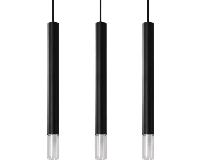 Żyrandol WEZYR 3 czarny Sollux Lighting model SL.0962 - Hit sprzedaży