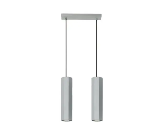 Lampa wisząca Lampex Astral 2 popiel 792/2 POP | Promocja kończy się wkrótce