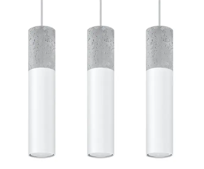 Żyrandol z betonu architektonicznego BORGIO 3 biały Sollux Lighting SL.0649 | Nowość w ofercie
