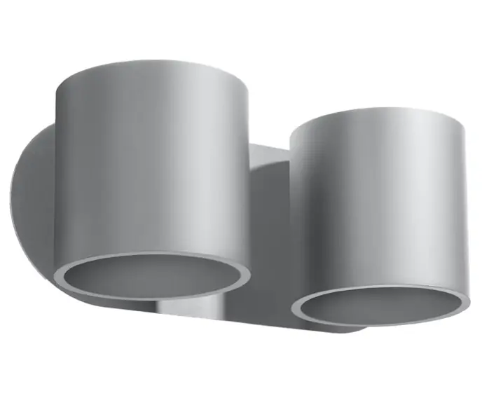 Nowość w asortymencie - Kinkiet ORBIS 2 szary Sollux Lighting SL.0661