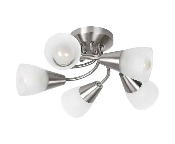 Lampa sufitowa do salonu E14 5x40W kolor chrom satyna 5691 Connor Rabalux | Hit
