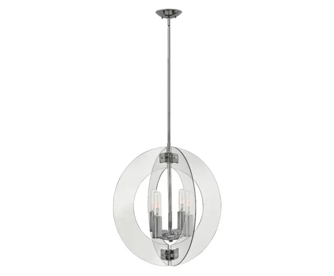 Oszczędź | Lampa wisząca nowoczesna polerowany chrom Solstice 4xE27 100W Hinkley