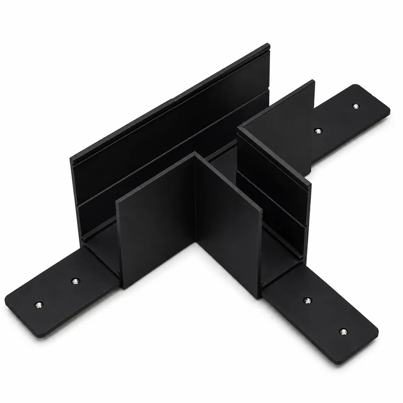 Zostało kilka sztuk | Łącznik mechaniczny T aluminiowy czarny AZ6701 z serii BETA MAGNETIC - Azzardo
