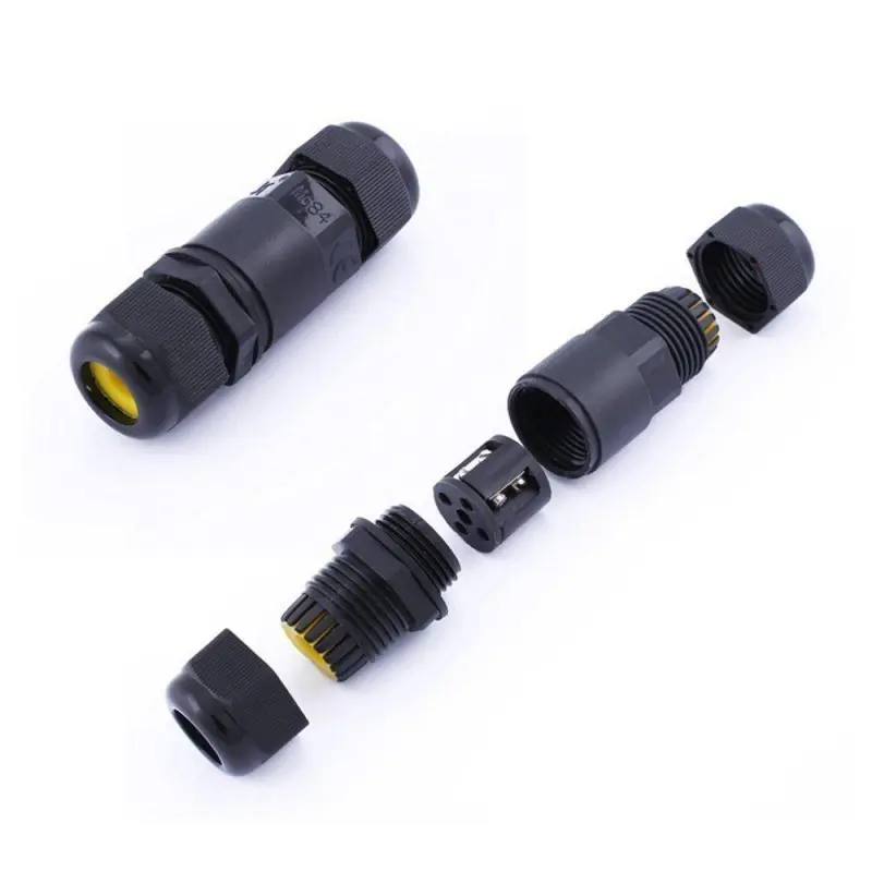 Złączka mufa hermetyczna 2x3Pin czarna 0.5-1.5mm2 średnica przewodu 5-9mm IP68 V-TAC VT-868 | Popularny produkt