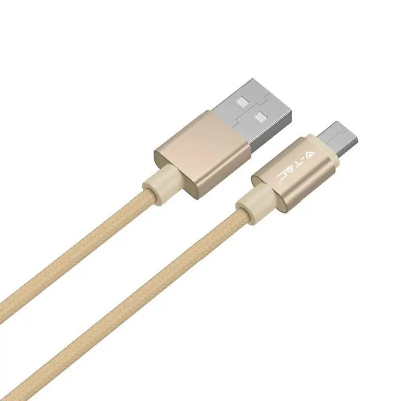 Przewód micro USB V-TAC 1M złoty seria platinum VT-5331 - Dodaj do koszyka