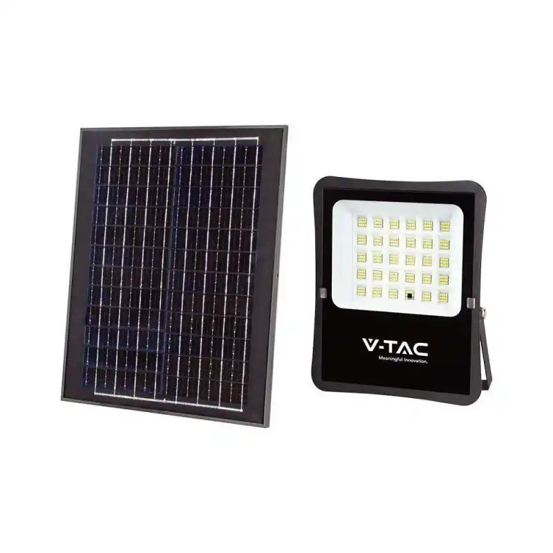 Naświetlacz LED solarny V-TAC 20W pilot auto timer IP65 VT-55300 4000K 2400lm - Nowość w sprzedaży