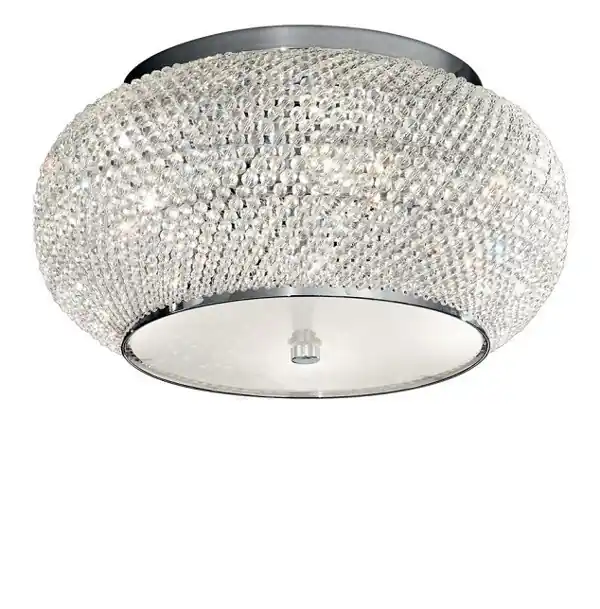 Bestseller - PLAFON PASHA‘ SP6 CROMO 100784 IDEAL LUX KRYSZTAŁY