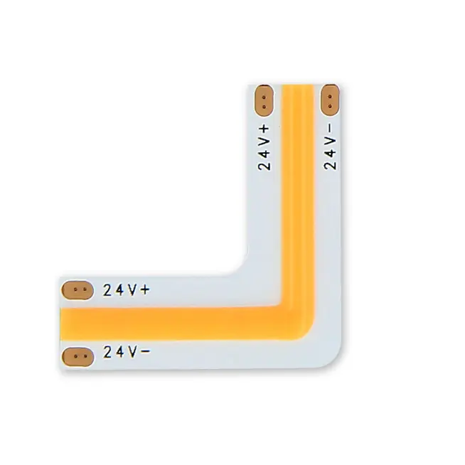 LED line® łącznik do taśm COB LED CLICK CONNECTOR kątowy 6000K 10 mm 2 PIN Typ L 18W | Świetna cena