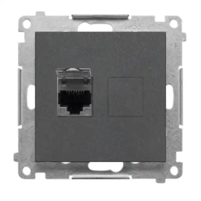 Produkt ceniony przez klientów | Gniazdo komputerowe pojedyncze ekranowane RJ45 kat.6 Simon 55