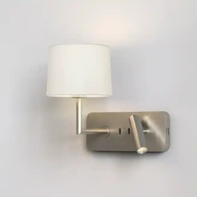 Superoferta - Kinkiet Side by Side Grande USB z kloszem Tapered Drum 177 Shade Astro Lighting
